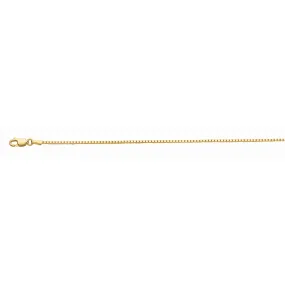 10K Gold 1.2mm Octagonal Box Chain