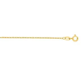 14K Gold 1.2mm Open Cable Chain