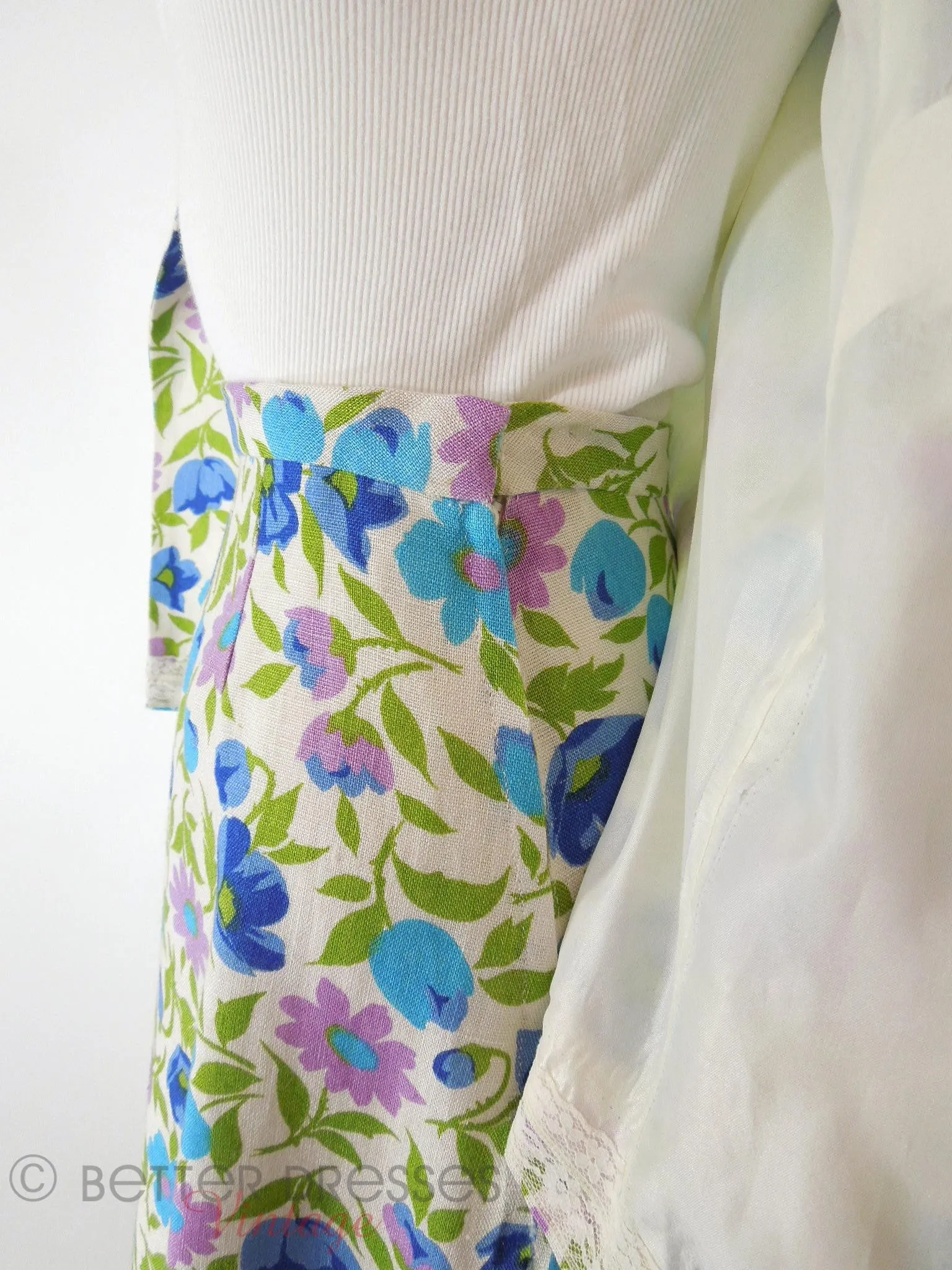 60s/70s Floral Skirt Suit - sm