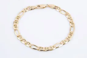 8" 14k Yellow Gold Mariner-Figaro Chain Bracelet (11.41g.)