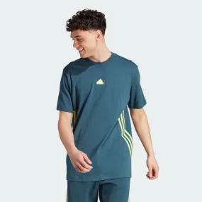 ADIDAS MEN'S FUTURE ICONS 3-STRIPES GREEN TEE