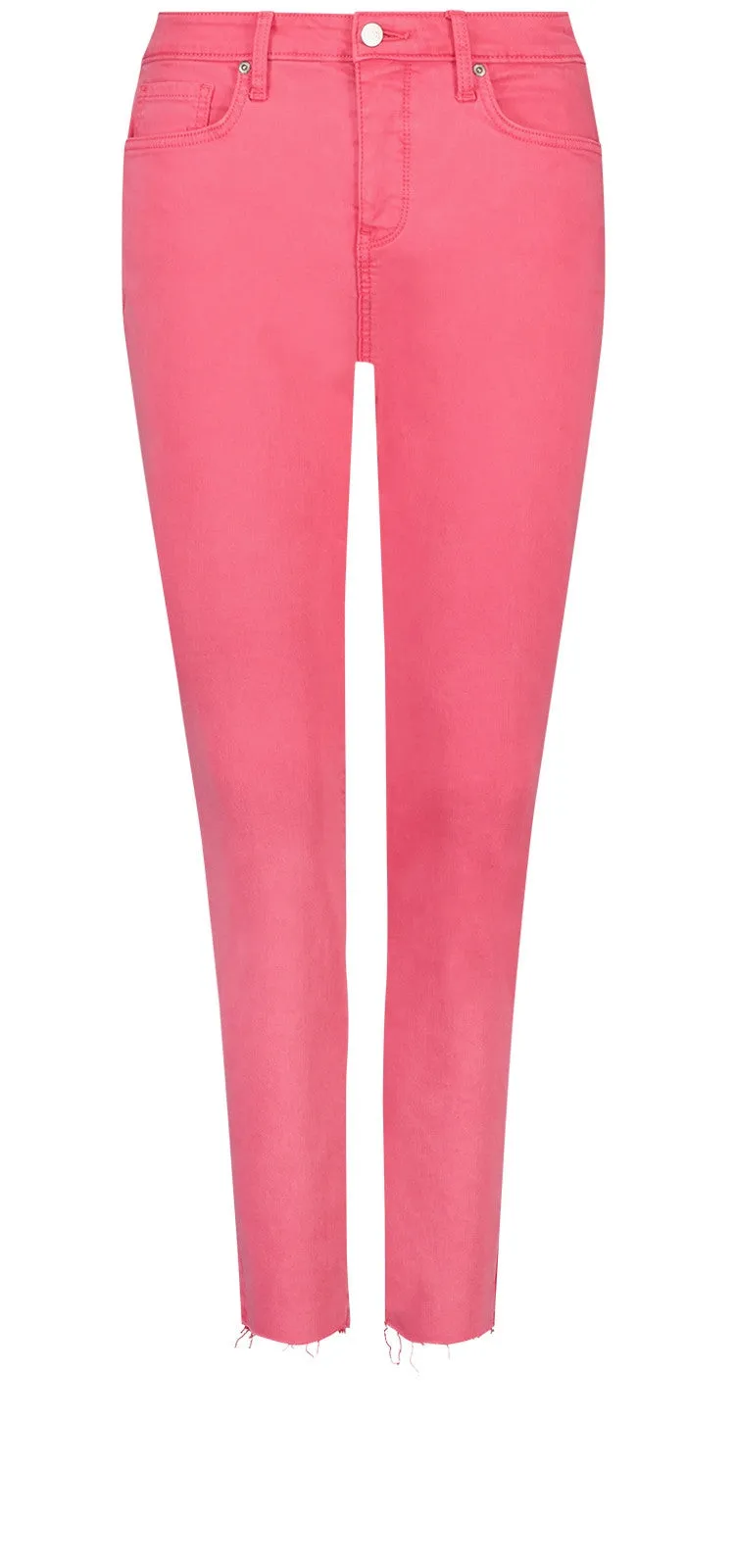 Alina Skinny Jeans Gerafelde Zoom Roze Premium Denim | Pink Peony