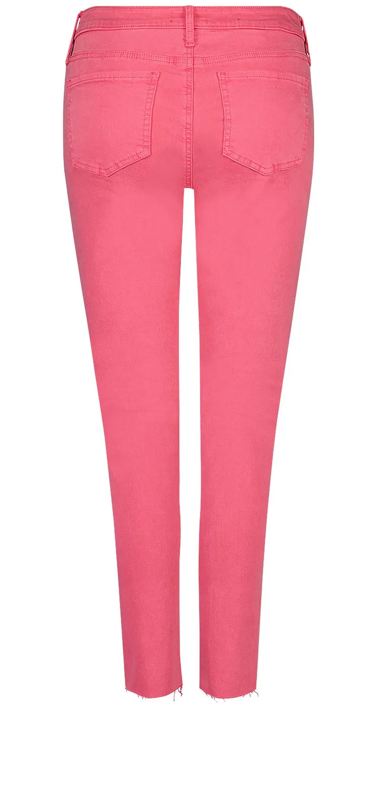 Alina Skinny Jeans Gerafelde Zoom Roze Premium Denim | Pink Peony