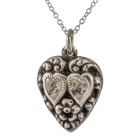 Antique Heart w/ Twin Hearts Charm