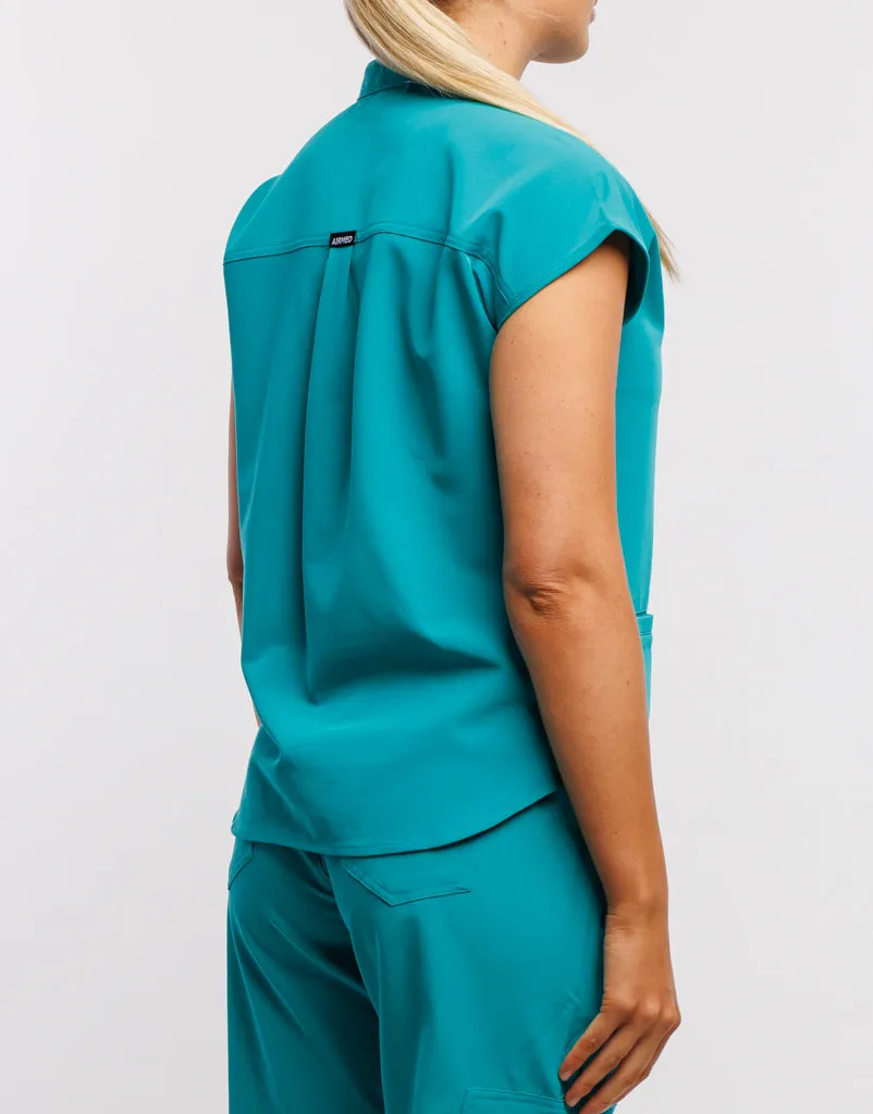 Apollo Scrub Top - Sydney Teal