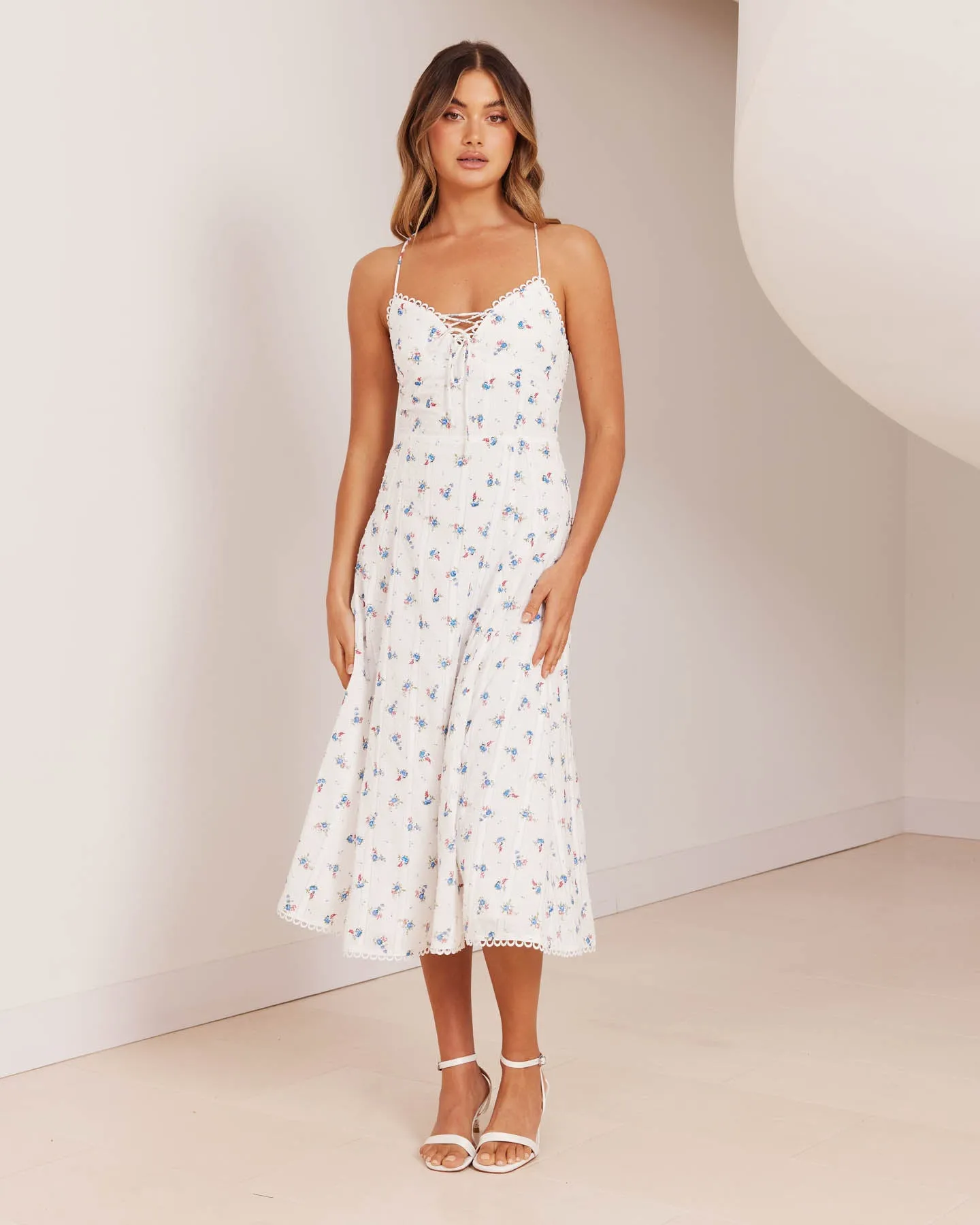 Aubrey Dress-White Floral