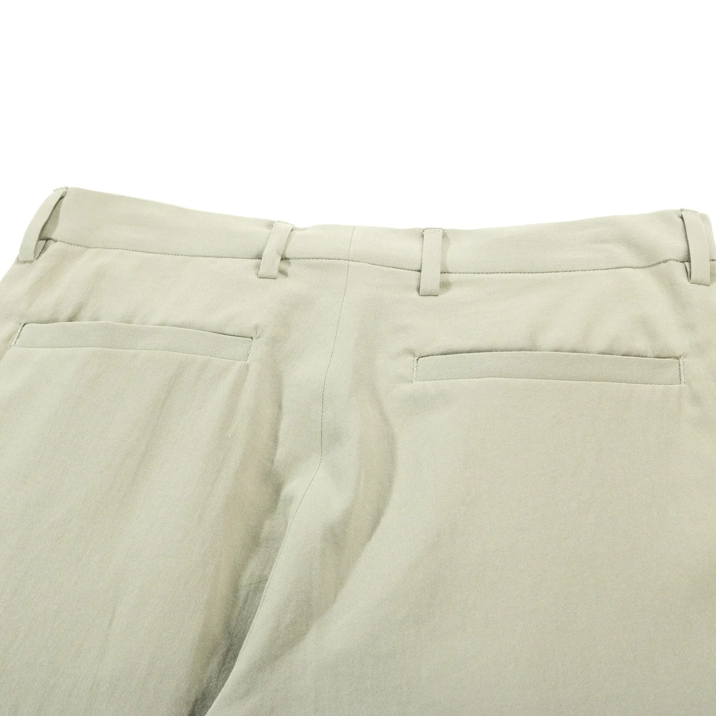 AURALEE HARD TWIST COTTON SILK VIYELLA SLACKS SAGE GREEN