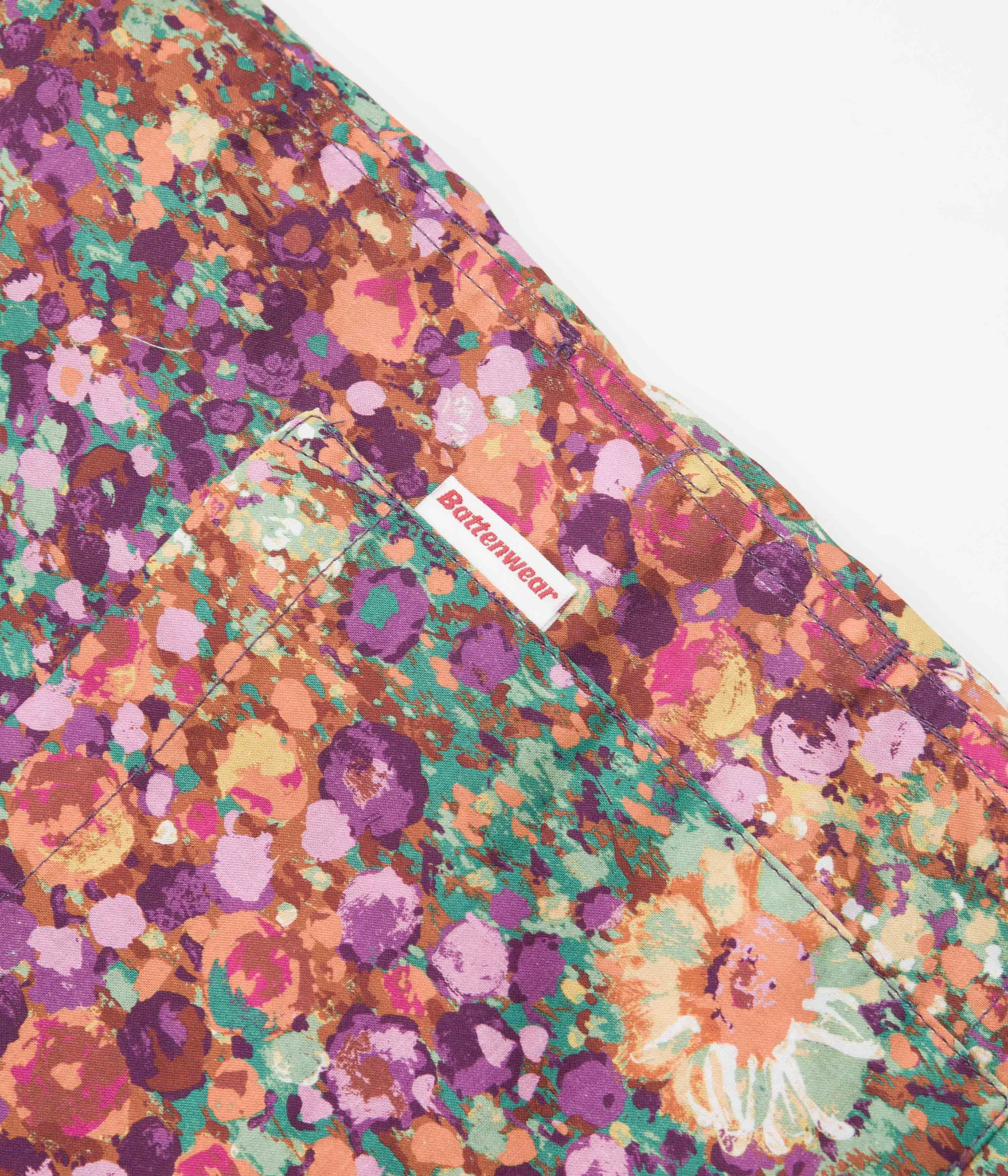 Battenwear Topanga Pullover Short Sleeve Shirt - Flower Print