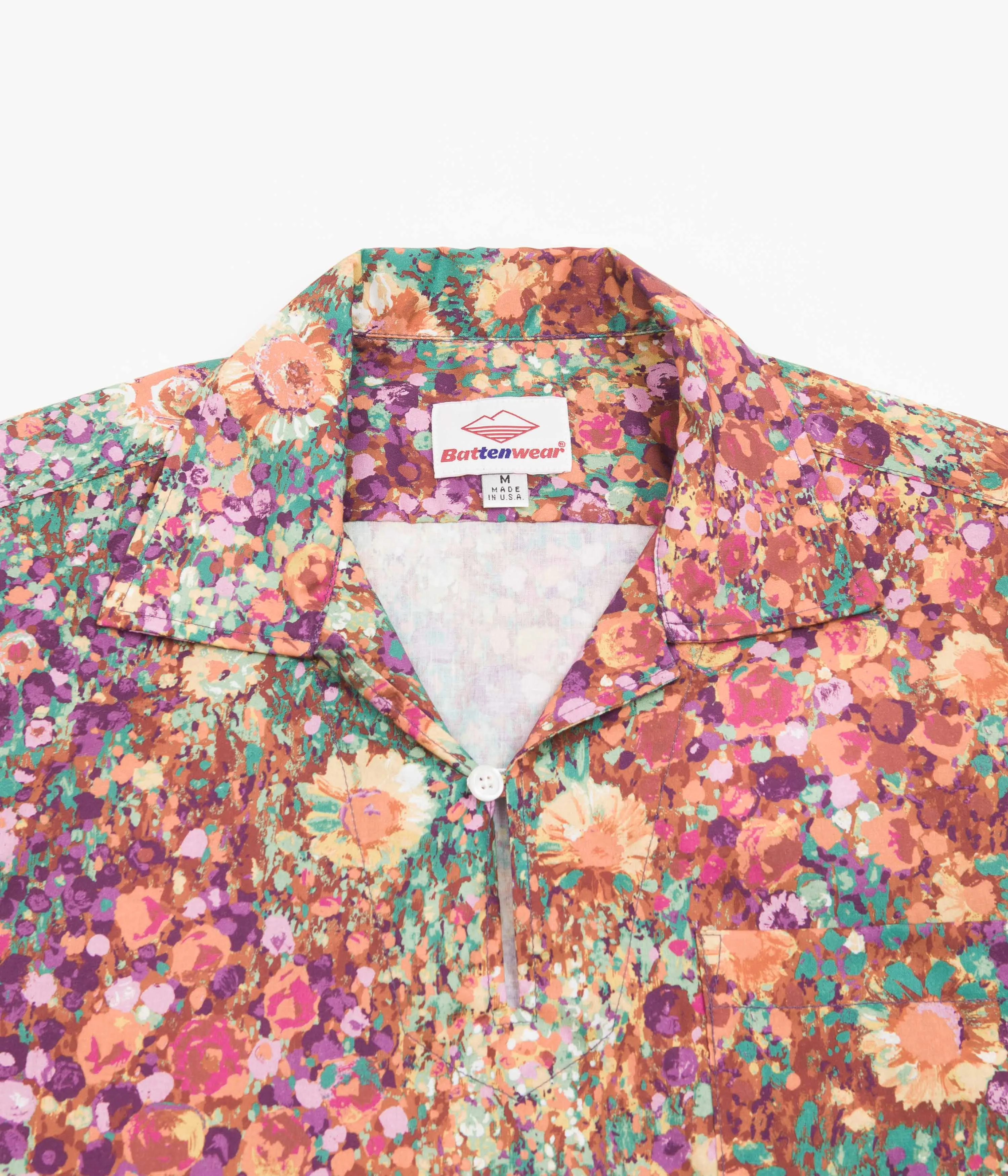 Battenwear Topanga Pullover Short Sleeve Shirt - Flower Print