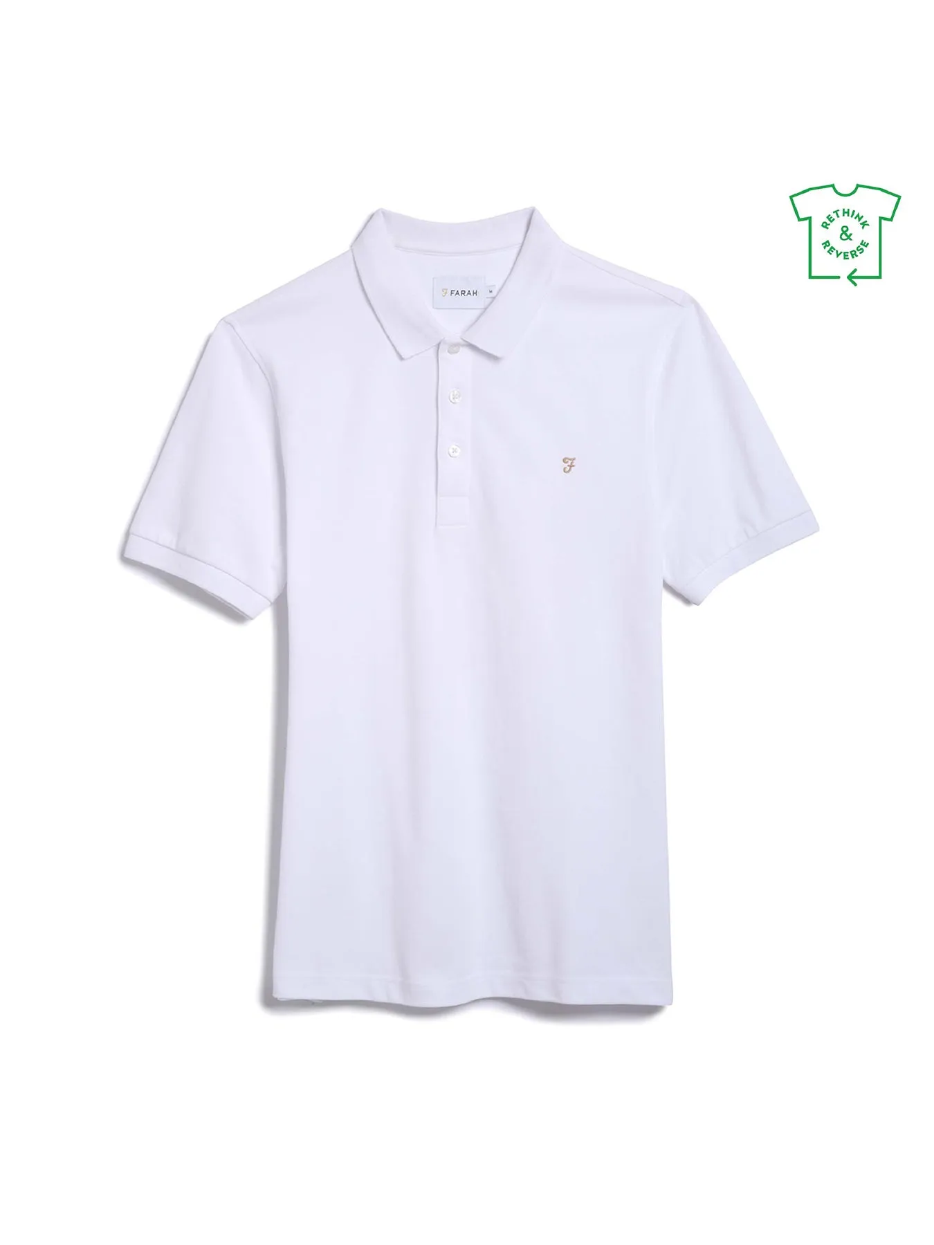 Blanes Slim Fit Organic Cotton Polo Shirt In White