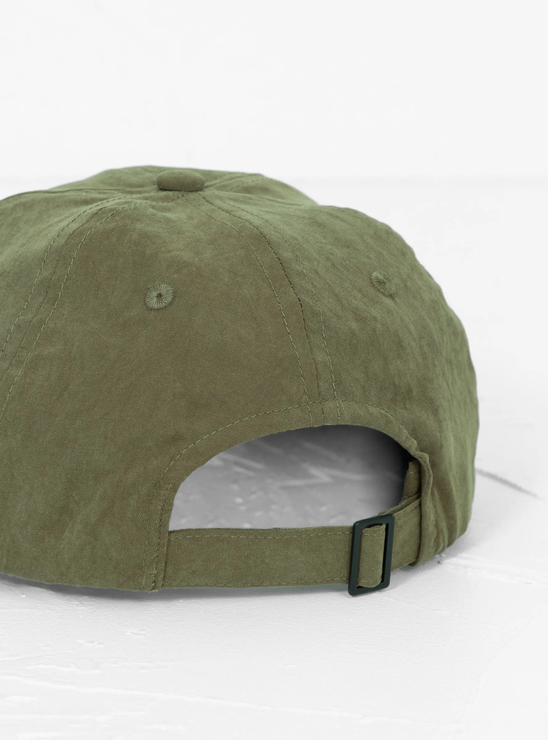 Brushed Cotton Baseball Cap Khaki Green