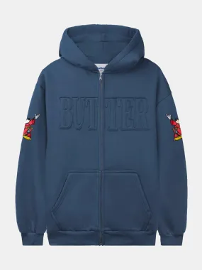 Butter Goods x Disney Applique Zip-Thru Hood - Denim