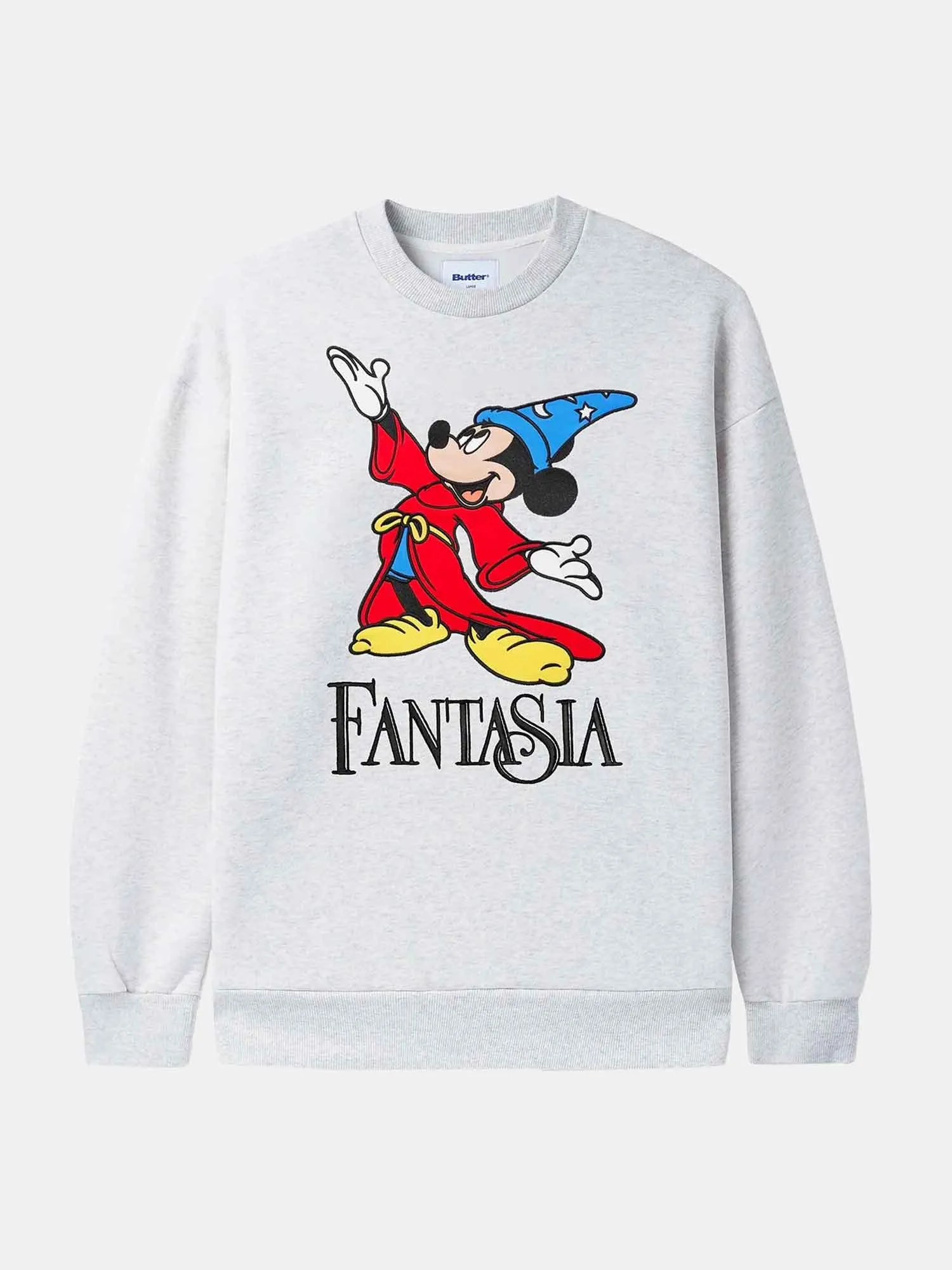 Butter Goods x Disney Fantasia Crewneck Sweatshirt - Ash Grey