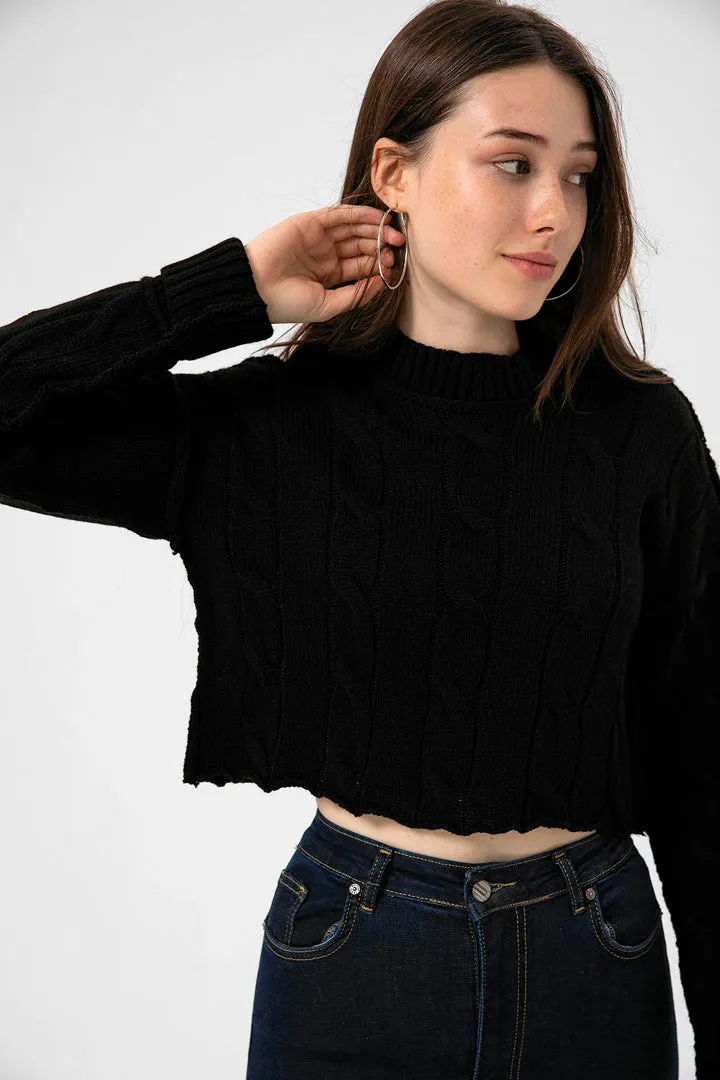 CABLE KNIT SWEATER