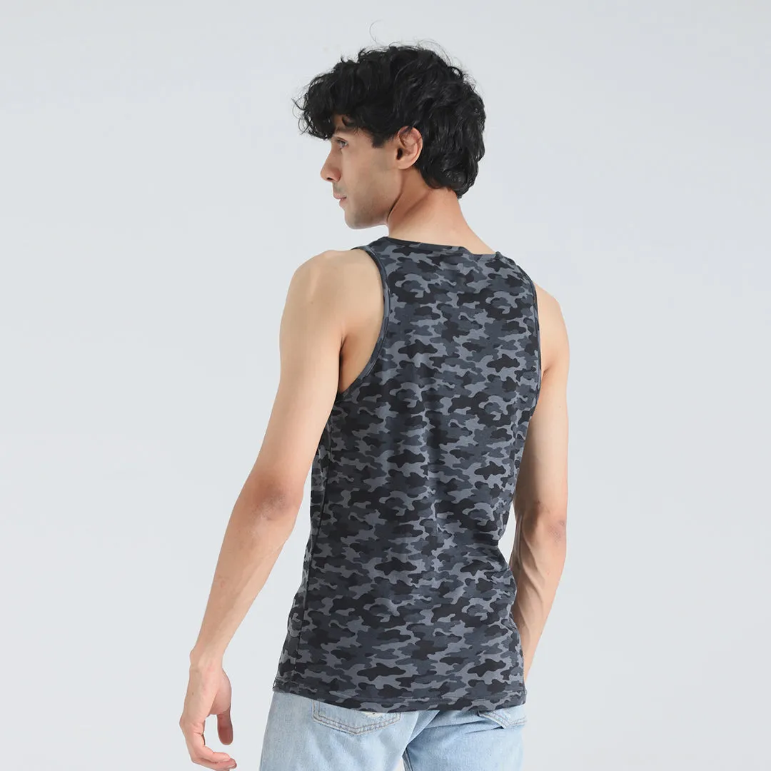 Camo Ribbed Mens Tanktop