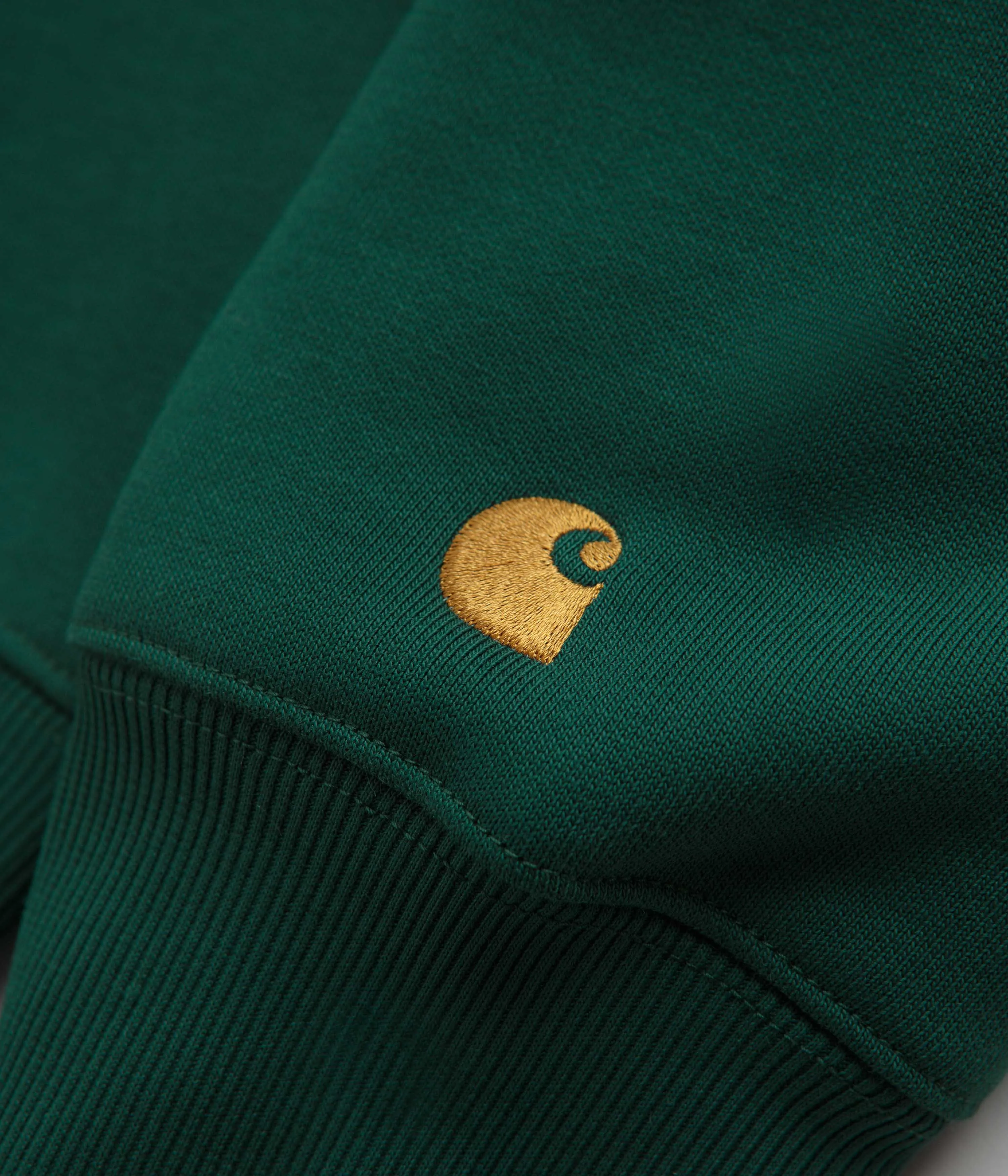 Carhartt Chase Zip Neck Sweatshirt - Chervil / Gold