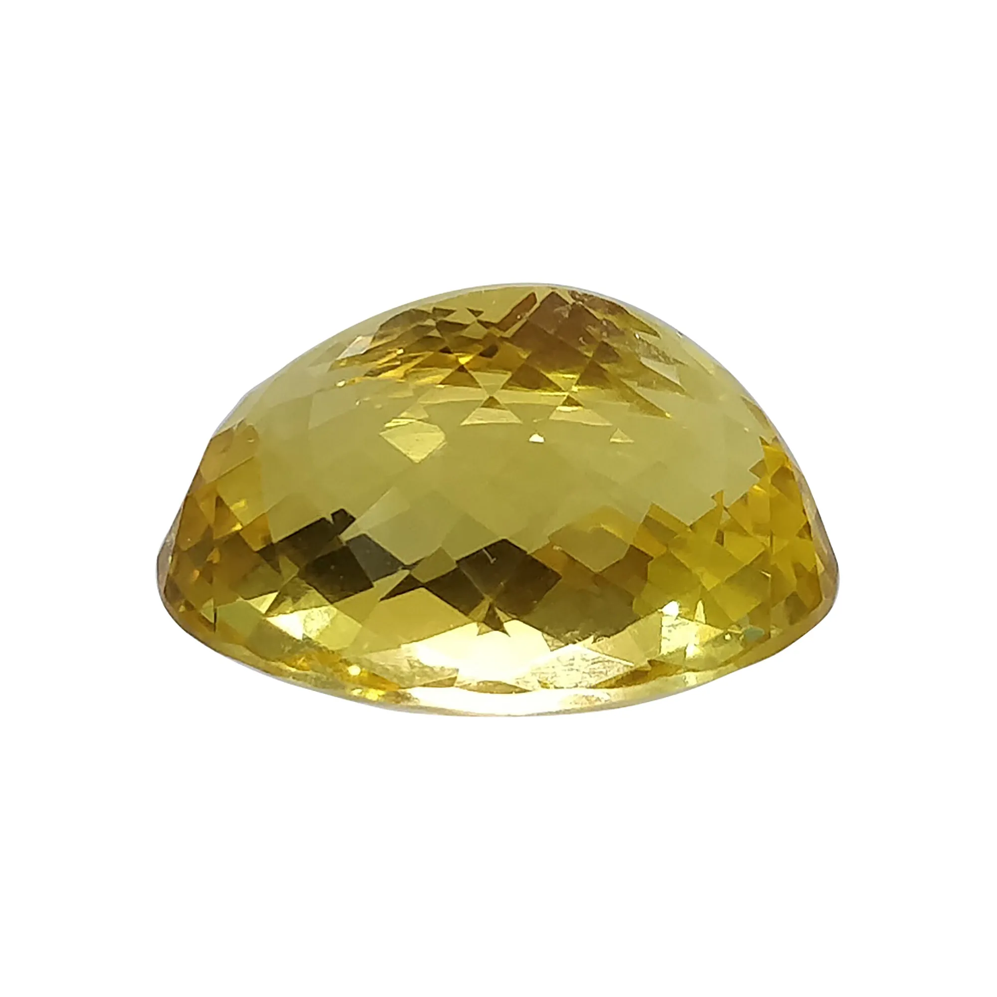 CITRINE Gemstone Checker Cut : 37.20cts Natural Untreated Unheated Yellow Citrine Oval Shape 24*18.5mm