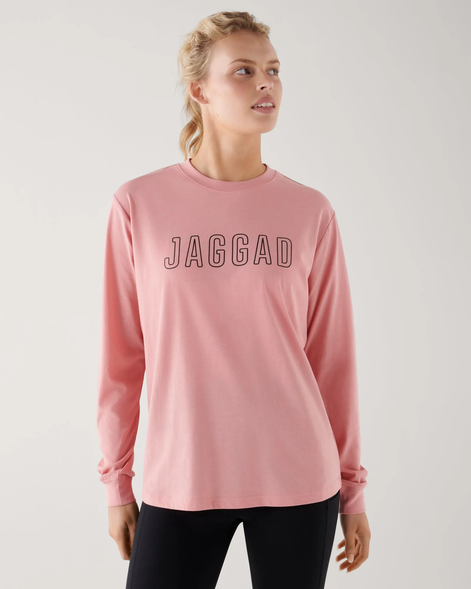 CLASSIC KEYLINE LONG SLEEVE TEE BLUSH PINK