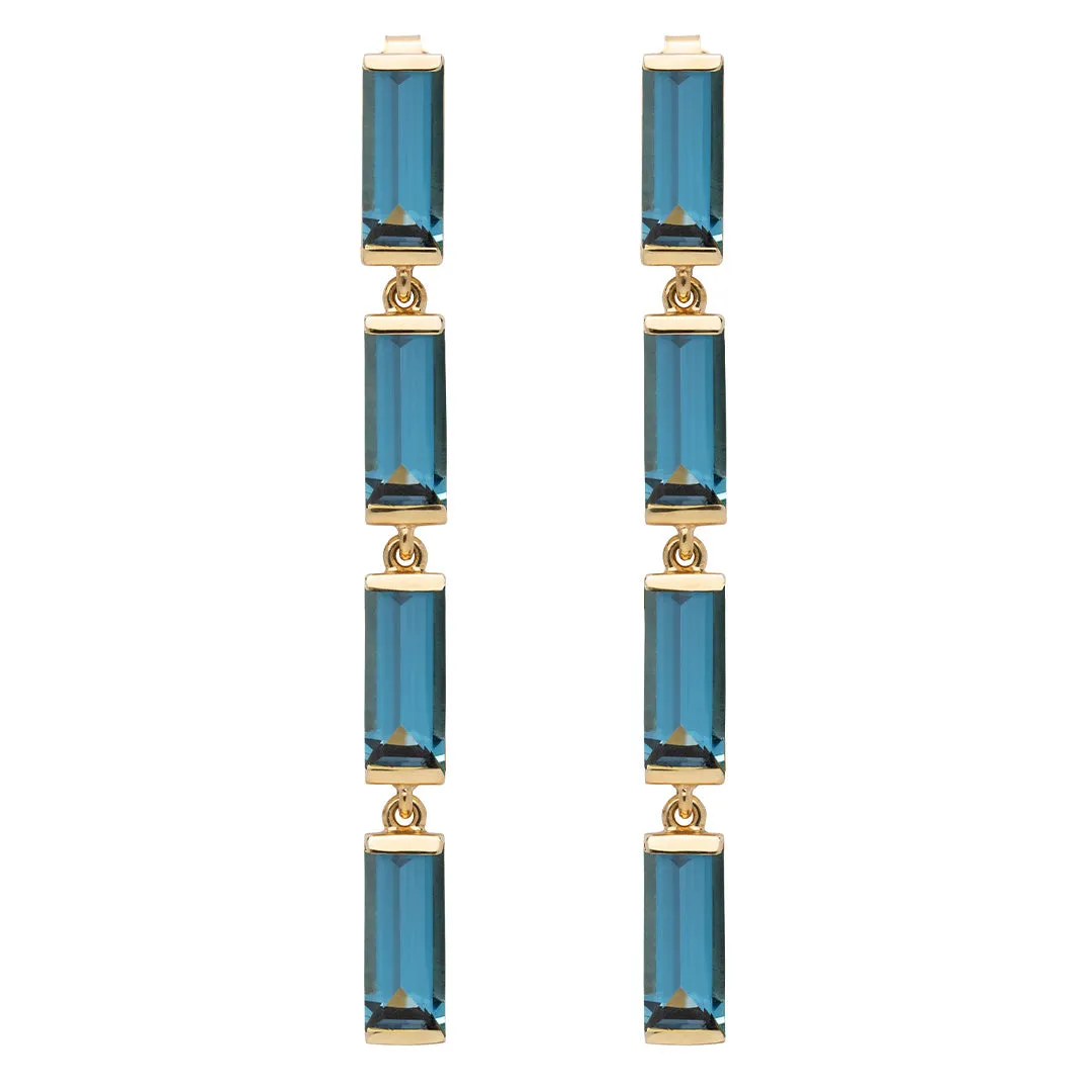 DECO MAXI BAGUETTE TOPAZ EARRINGS