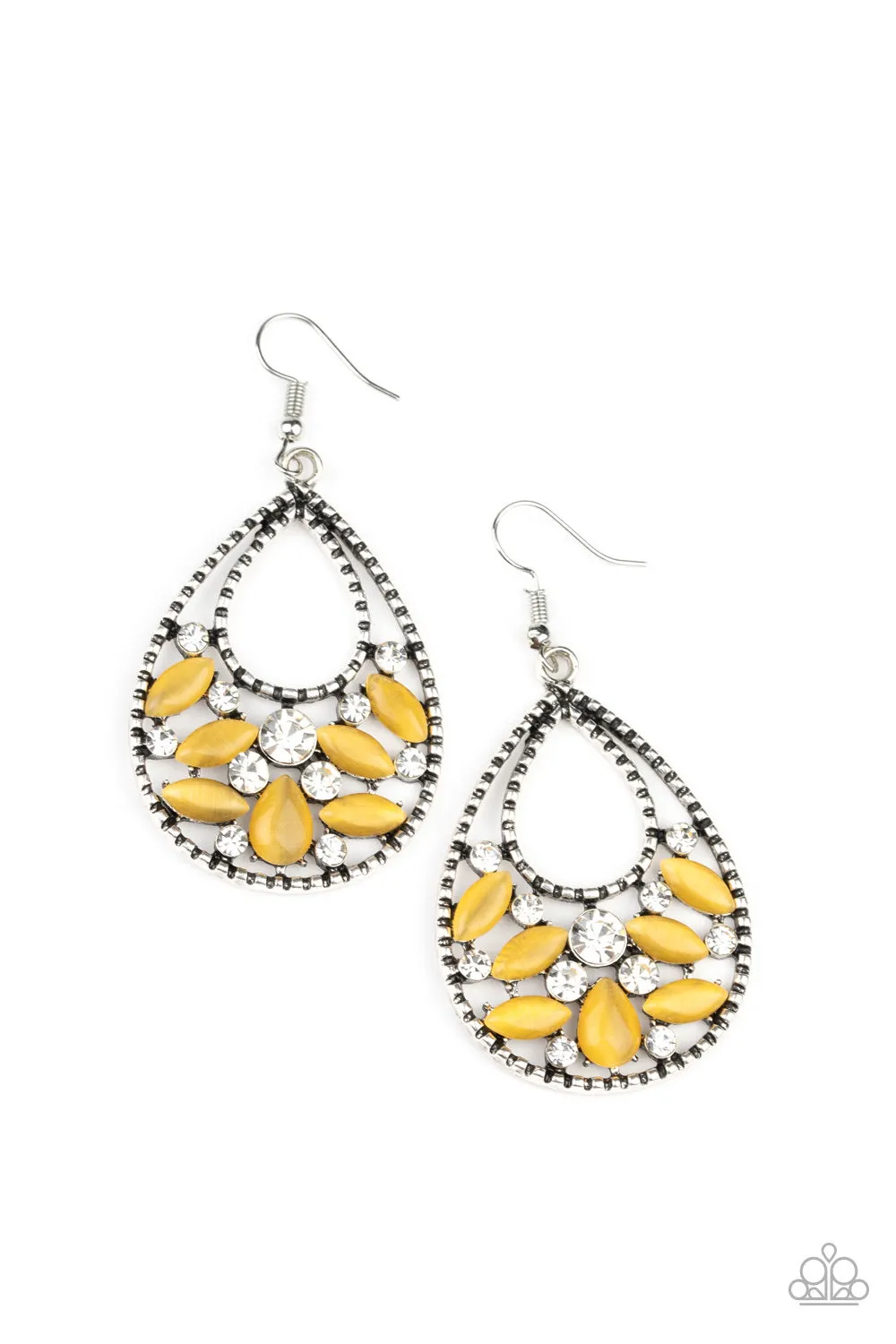 Dewy Dazzle Yellow-Earrings