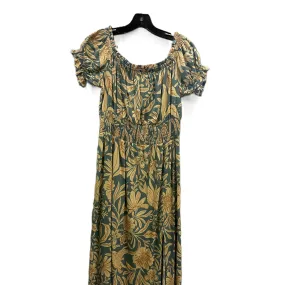 Dress Casual Midi By Patrons of Peace In Blue & Cream, Size: M