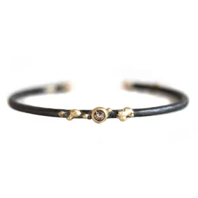 Embedded Gold & Diamond Cuff