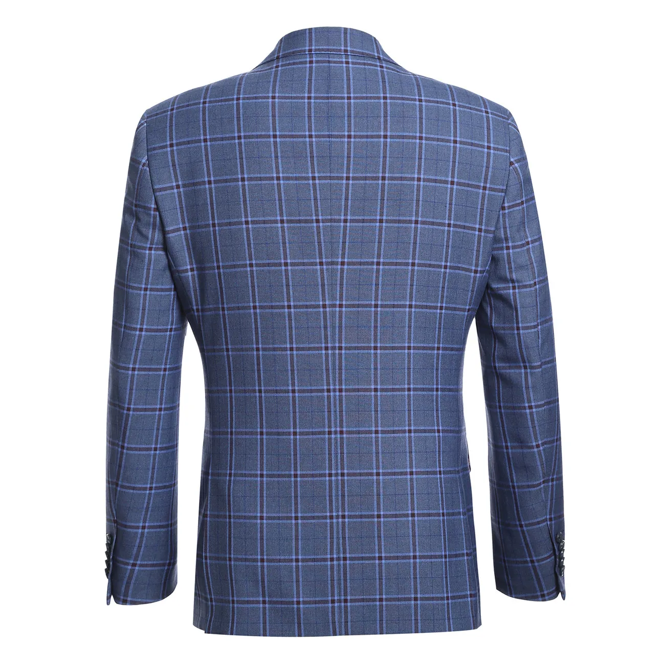 ENGLISH LAUNDRY Blue Checked Notch Suit 72-53-400