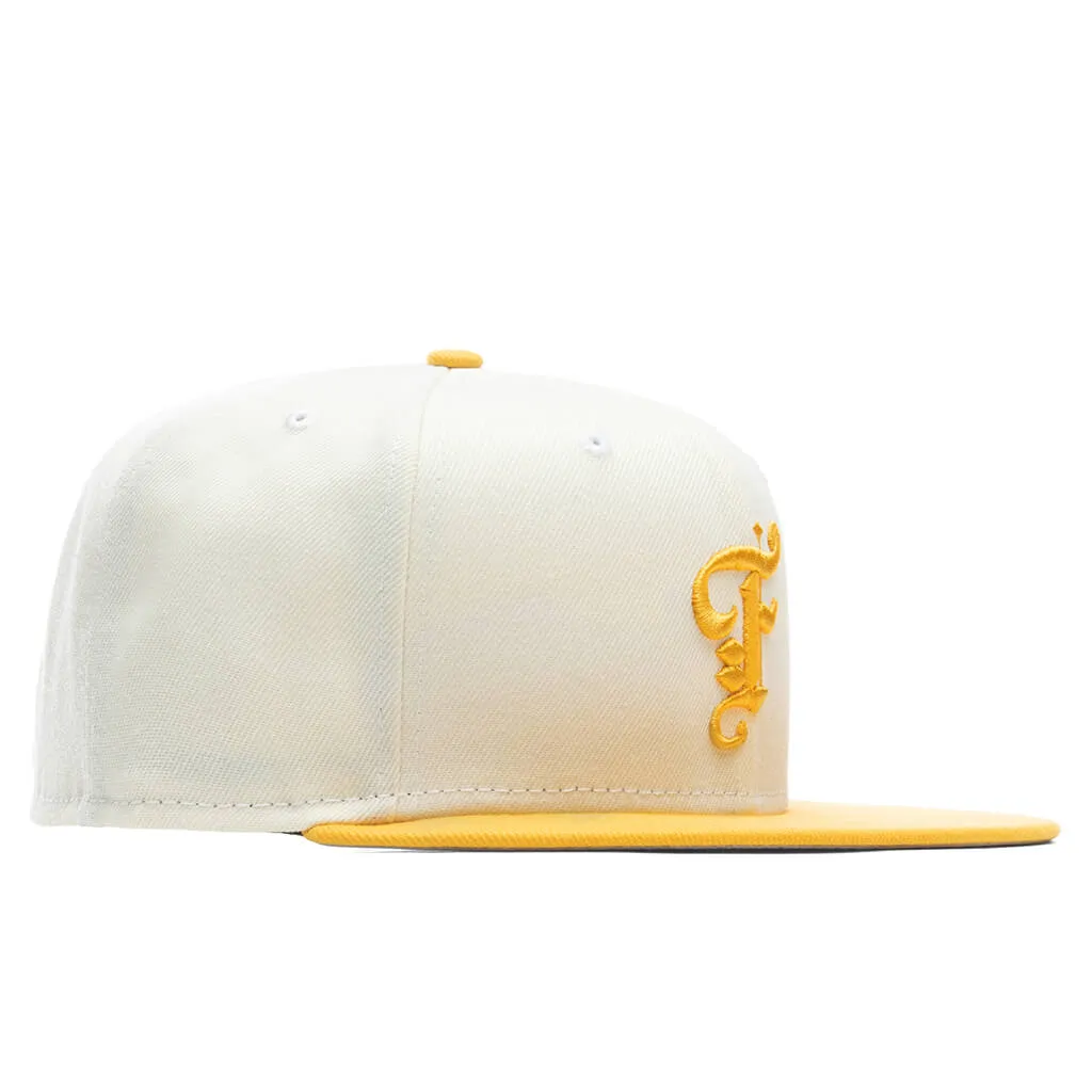 Feature x New Era OE Fitted Cap - Off-White/Grilled Yellow