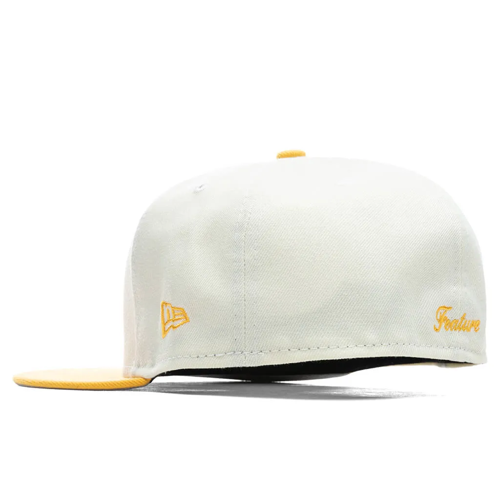 Feature x New Era OE Fitted Cap - Off-White/Grilled Yellow