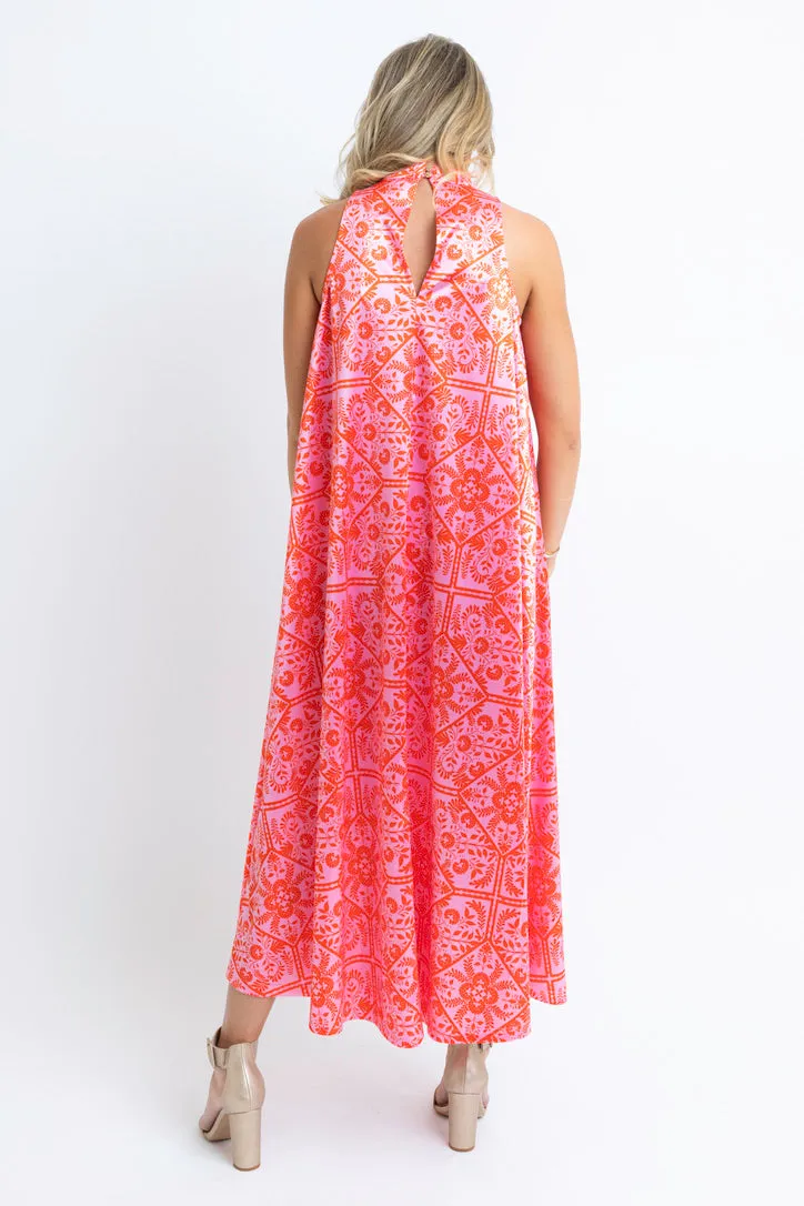 Floral Halter Maxi Dress