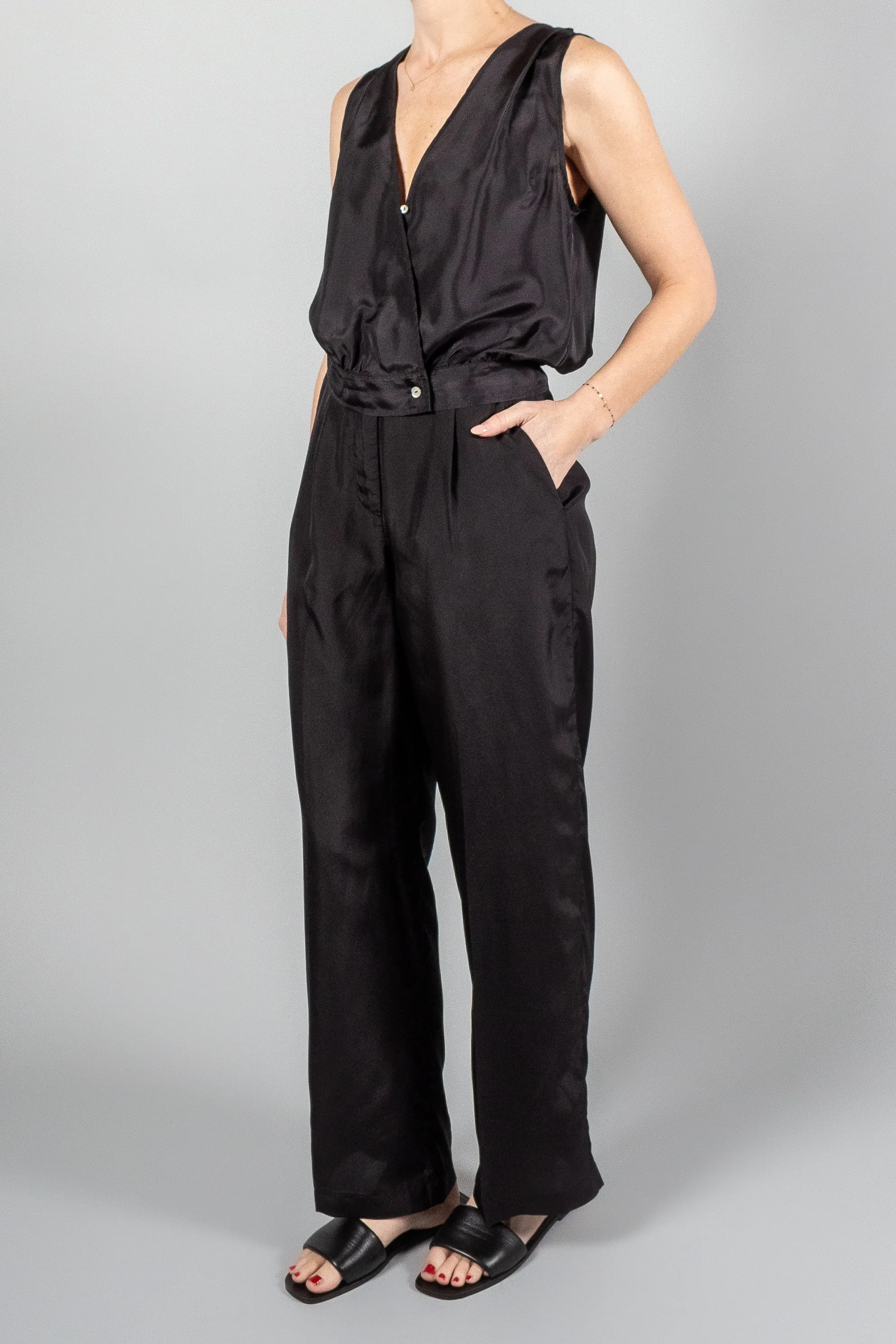 Forte Forte Habotai Silk High Waist Pants