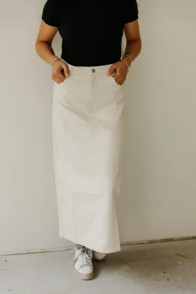 Free People City Slicker Vegan Maxi Skirt