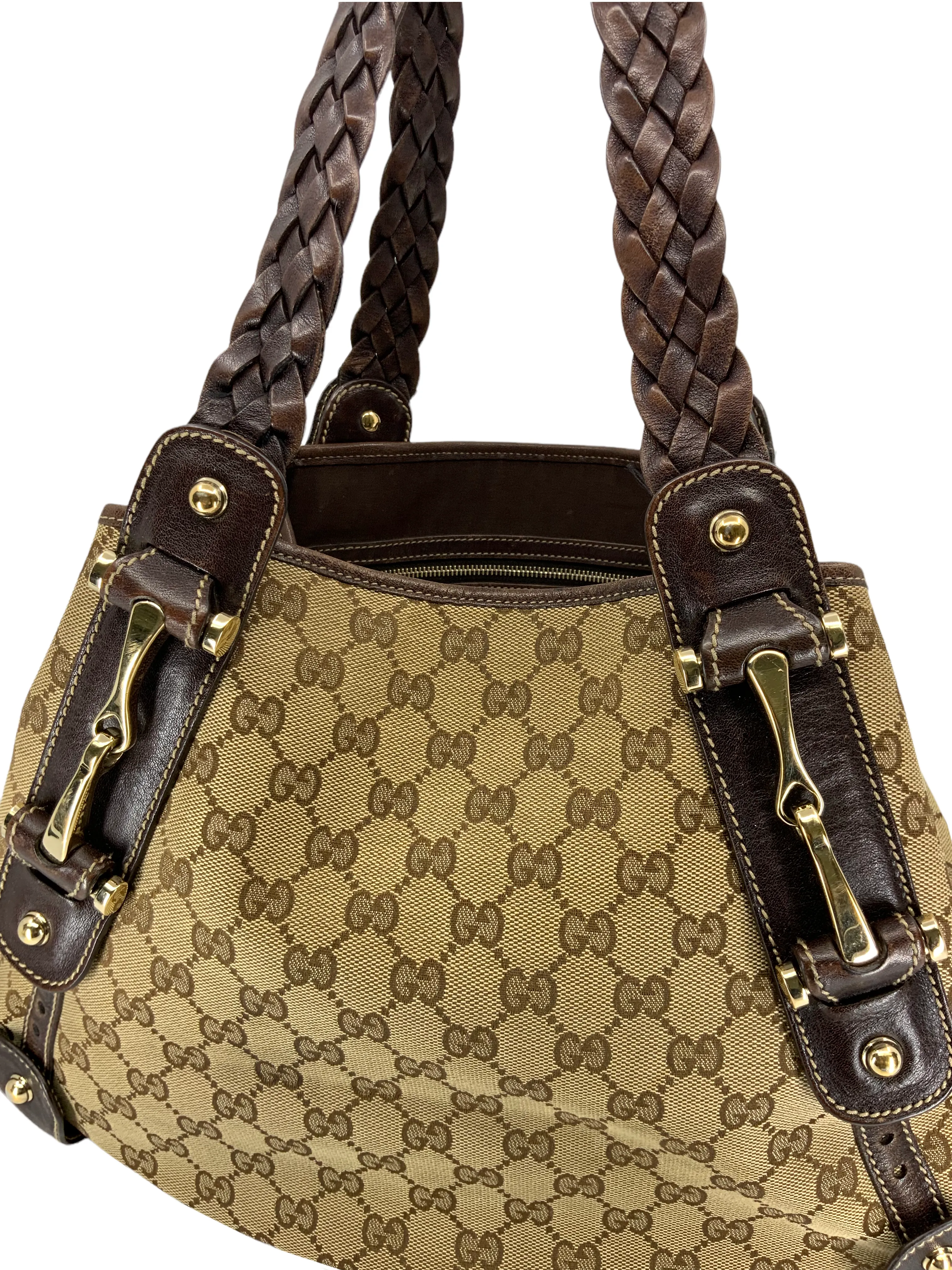 GUCCI Monogram Canvas Pelham Hobo