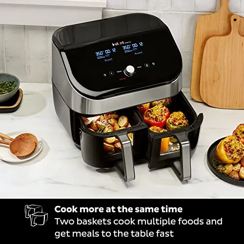 Instant Pot Vortex 8 Litre ClearCook Digital Air Fryer Touch Control Panel 360° EvenCrisp Technology Uses 95 % less Oil