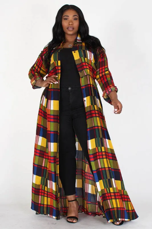 It’s Fall Plaid Maxi Dress