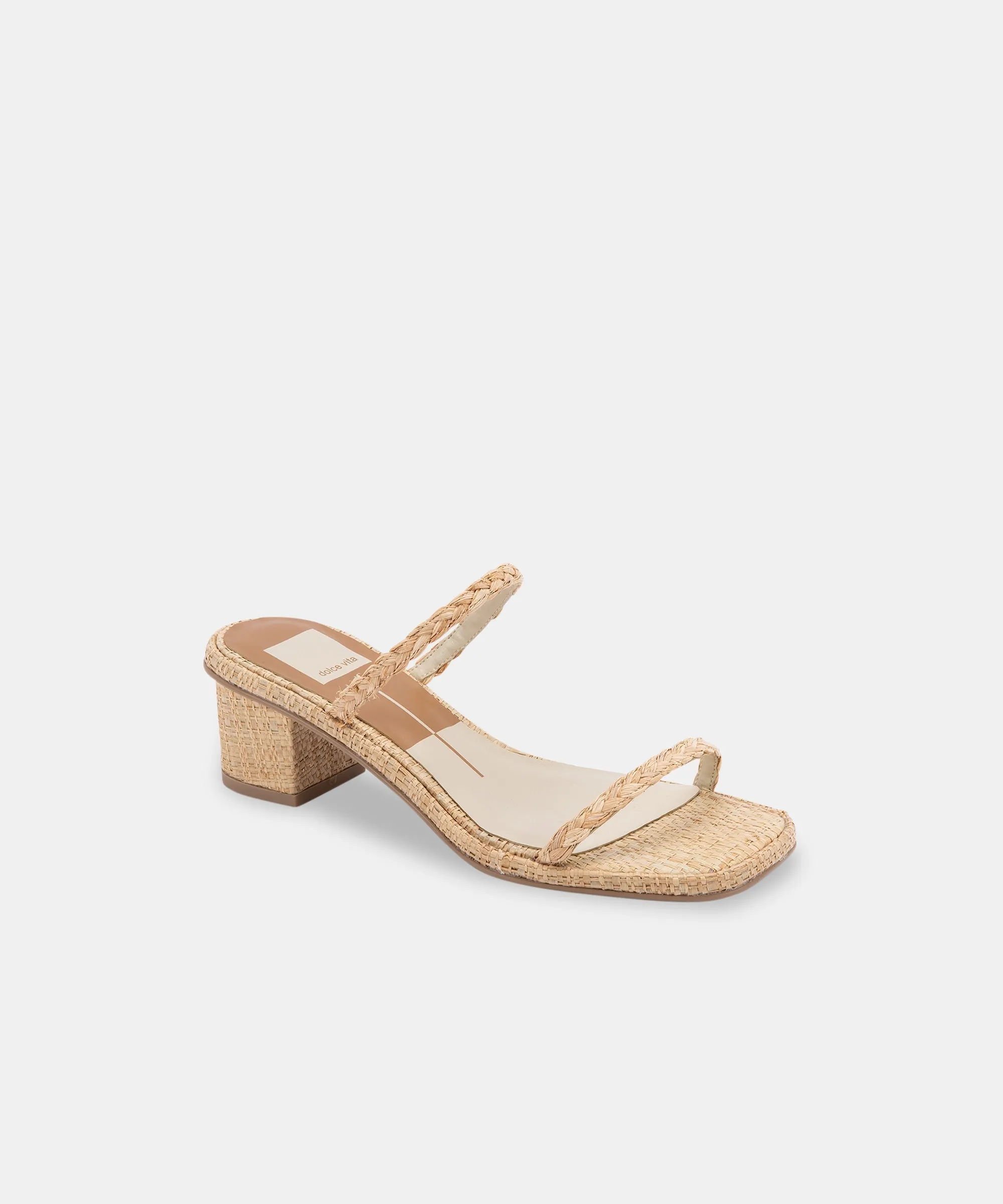 Kelsey DiPrima's RIYA SANDALS IN LT NATURAL RAFFIA - re:vita