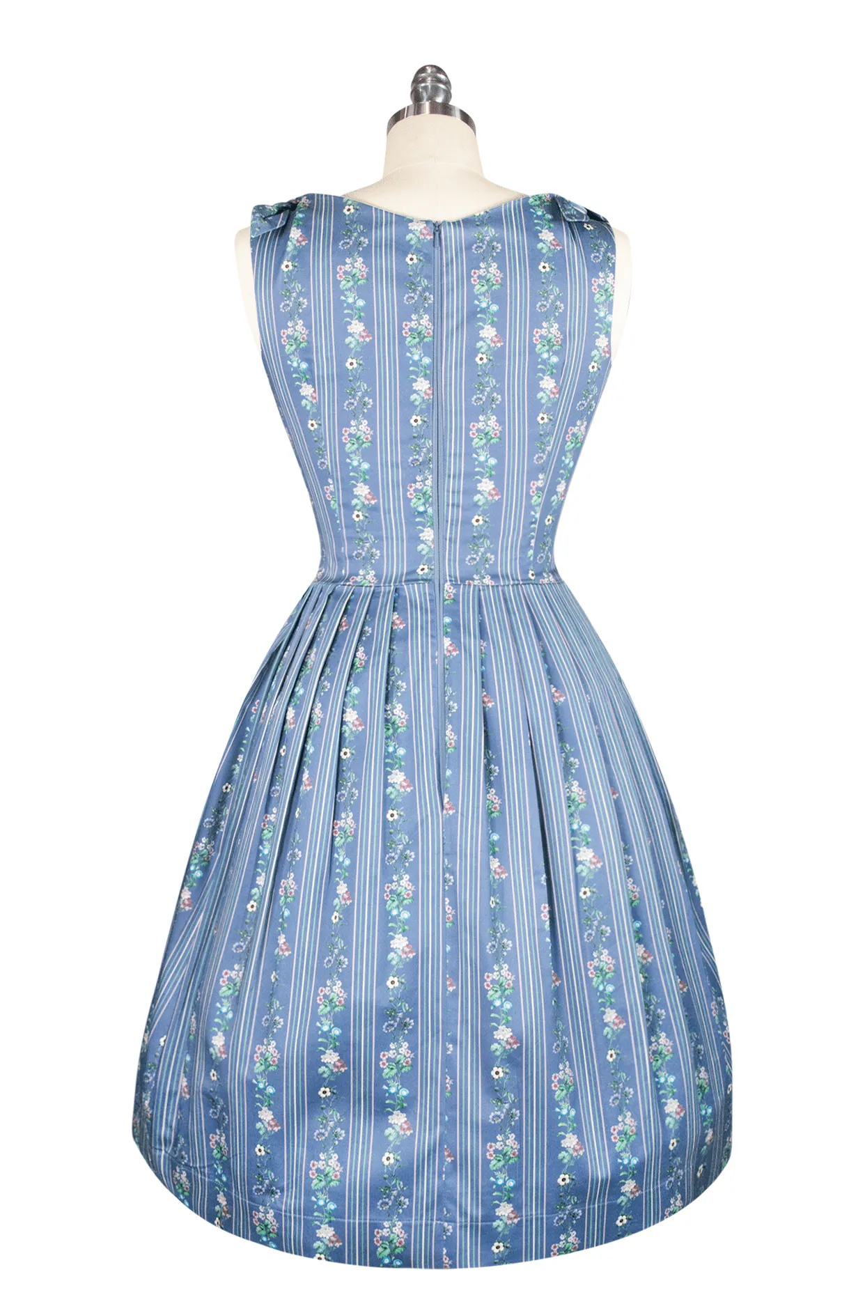 La Luna Floral Garland Stripe Dress