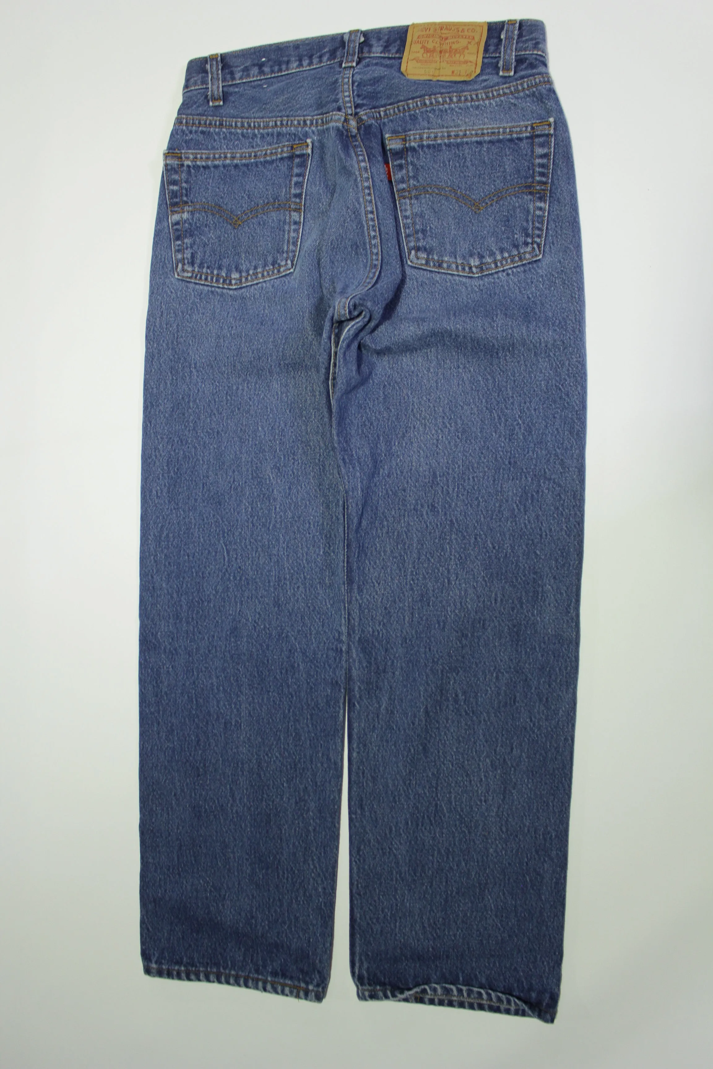 Levis 501 Button Fly Vintage 90's Denim Grunge Punk Red Tab Blue Jeans