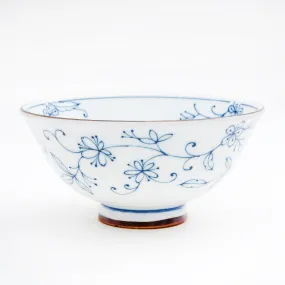 Line Arabesque Floral Pattern Porcelain Bowl