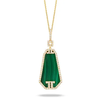 Malachite & Diamond Necklace