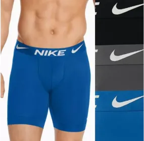 Men's Nike 3-pack Essential Microfiber Long Leg Boxer Brief