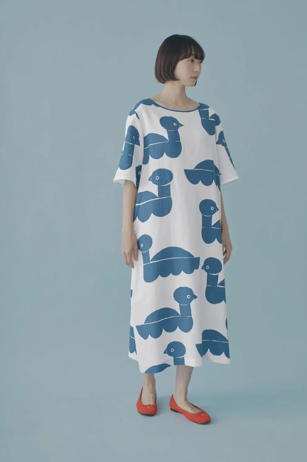 MINA PERHONEN - Sea Birds Dress in White