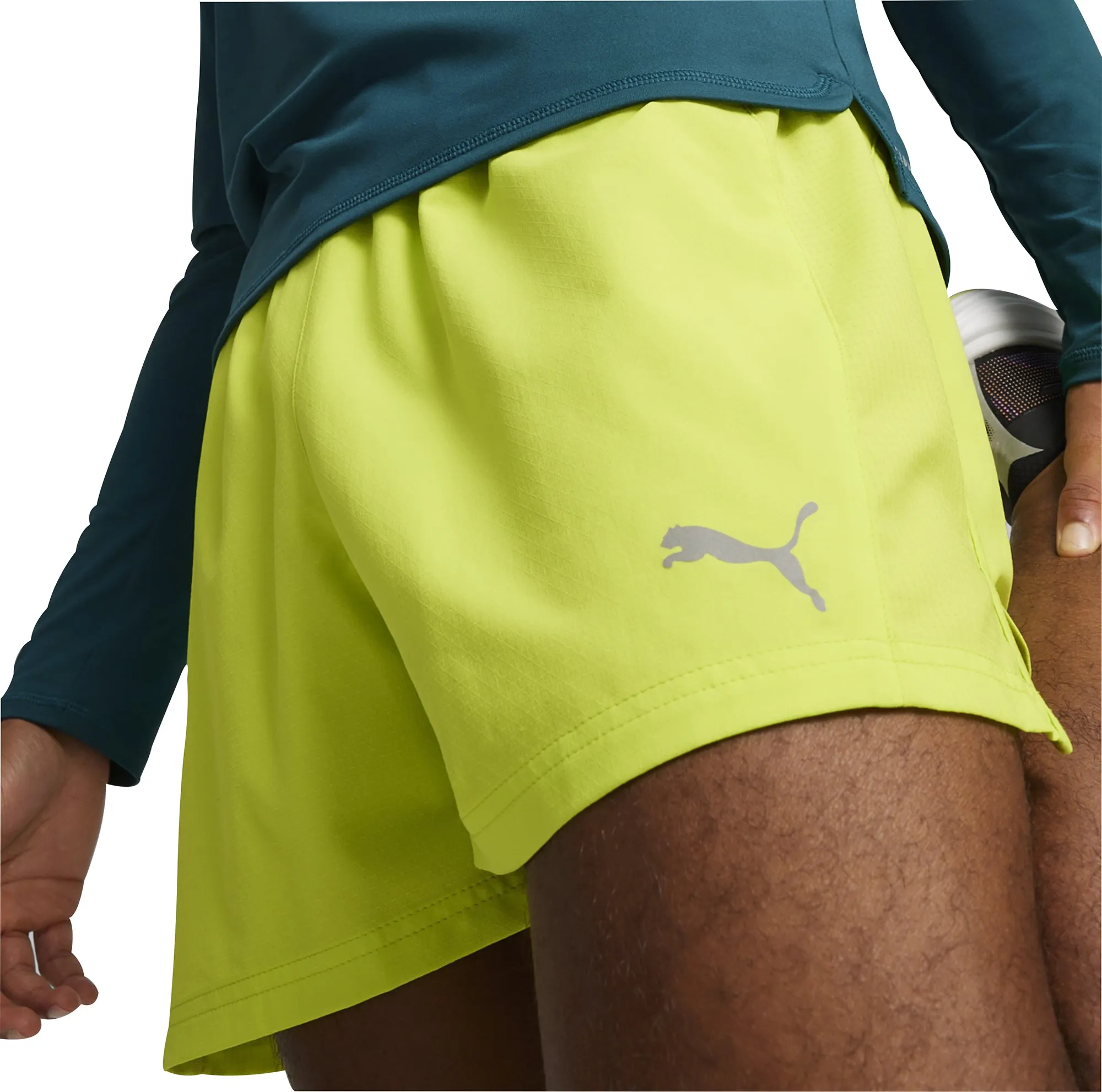 Puma Run Velocity Ultraweave 5 Inch Mens Running Shorts - Green