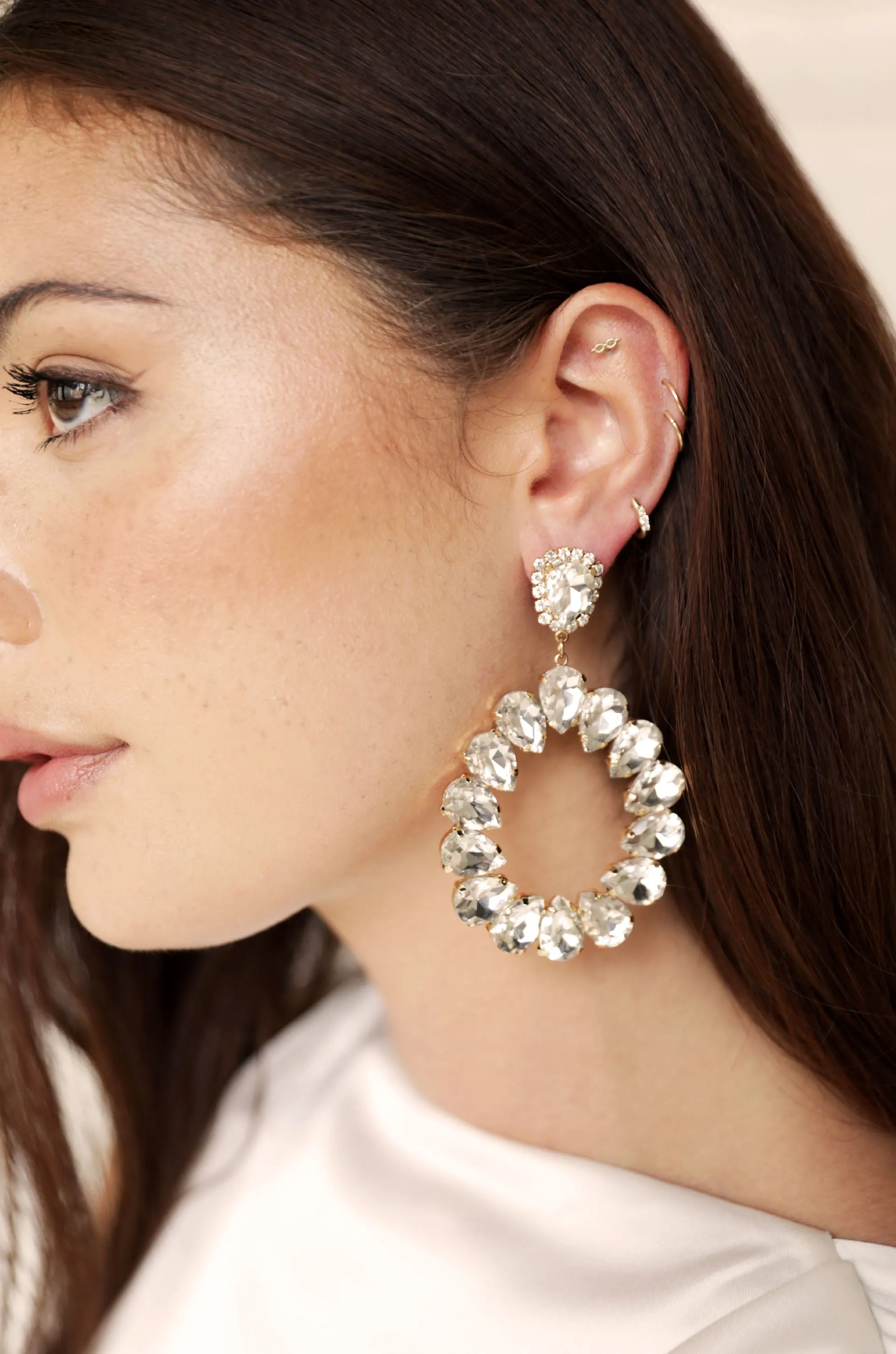 Ring It In Crystal Earrings