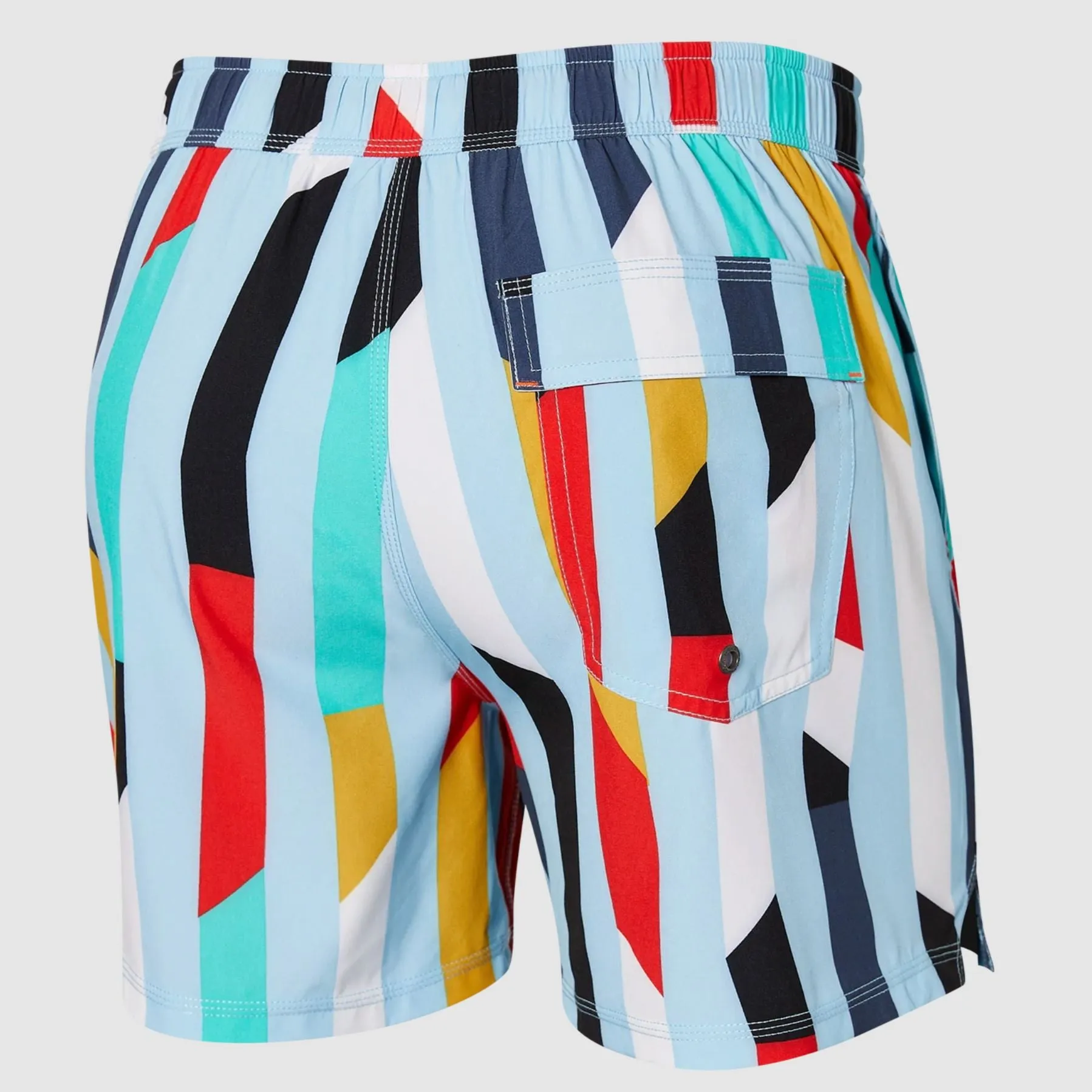 SAXX Oh Buoy Men's 5 Swim Trunks in Cutwork Stripe