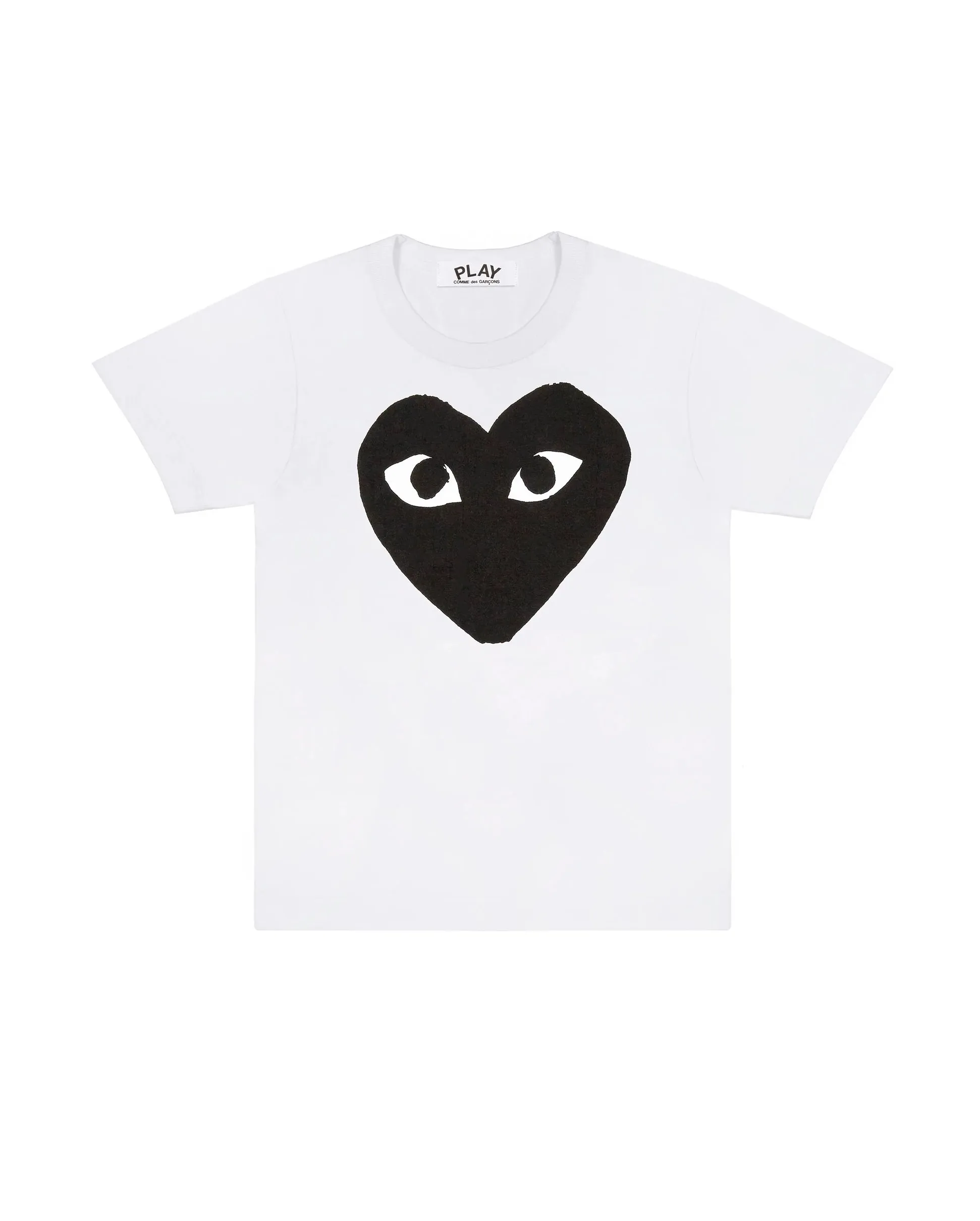 T069 BLACK HEART T-SHIRT / WHITE/BLACK