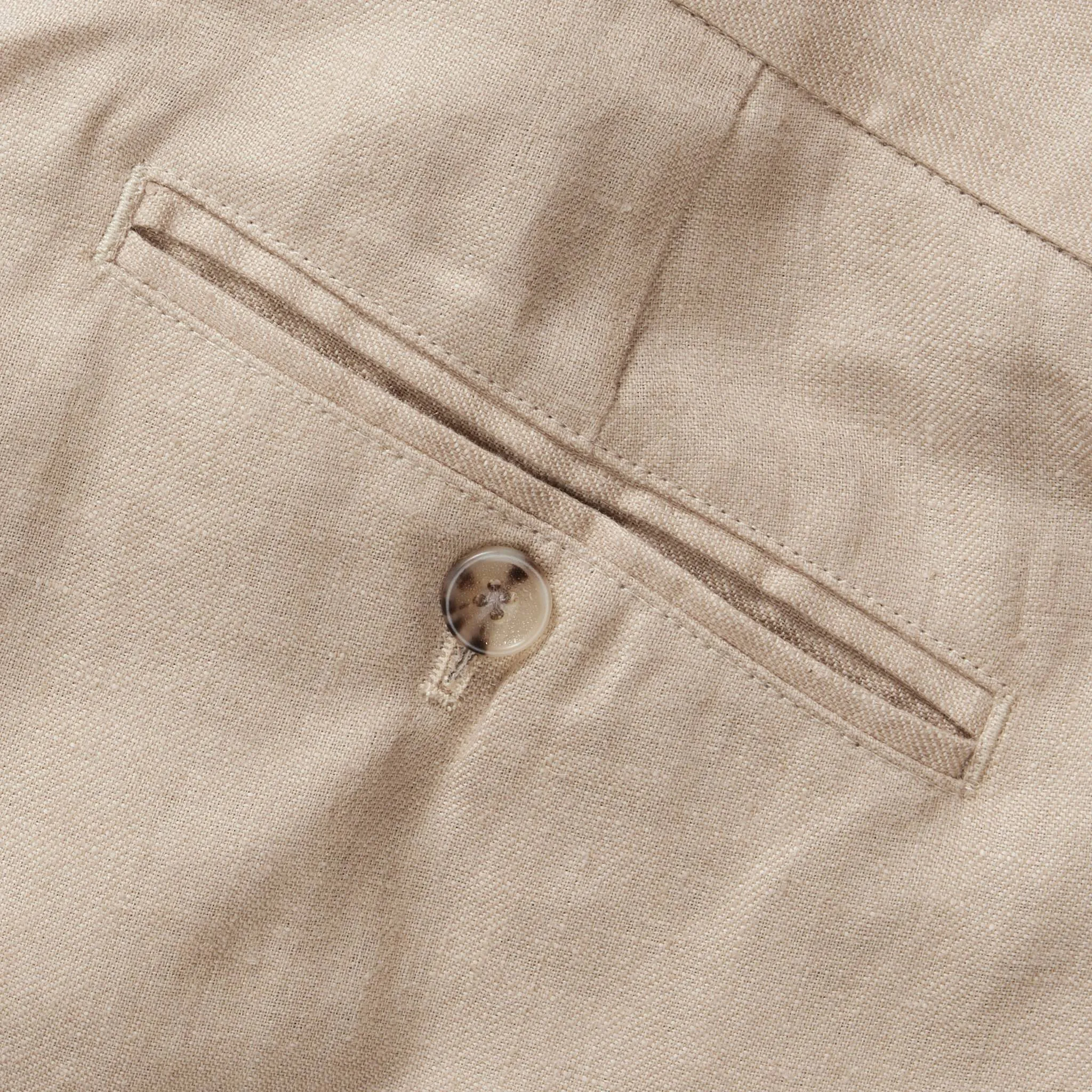 The Sheffield Trouser in Natural Linen