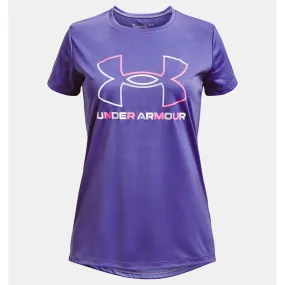 Under Armour Brilliant Violet/White/Pink Punk S/S Big Logo Tee