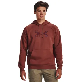 'Under Armour' Men's UA Rival Fleece Antler Hoodie - Cinna Red / Dark MaroonRIVAL ANTLER HOODIE - 1380258 688