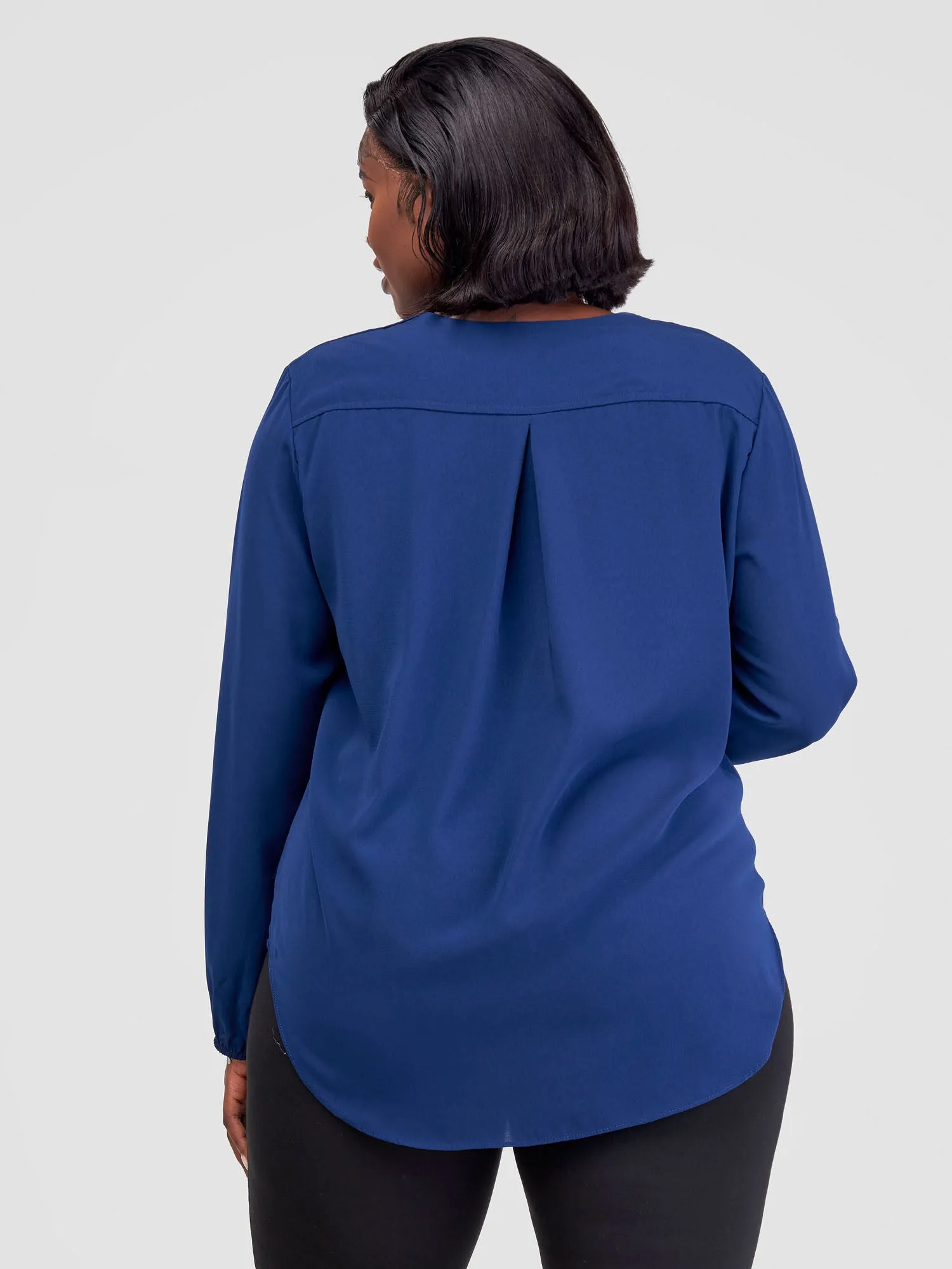 Vivo Dua Long Bishop Sleeve Top - Navy Blue